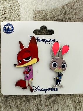 Disneyland Paris Zootopia Nick And Judy Pin Set